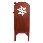 Kerstdecoratie Beld Brivenbus 27x21x53 cm Rood metaal