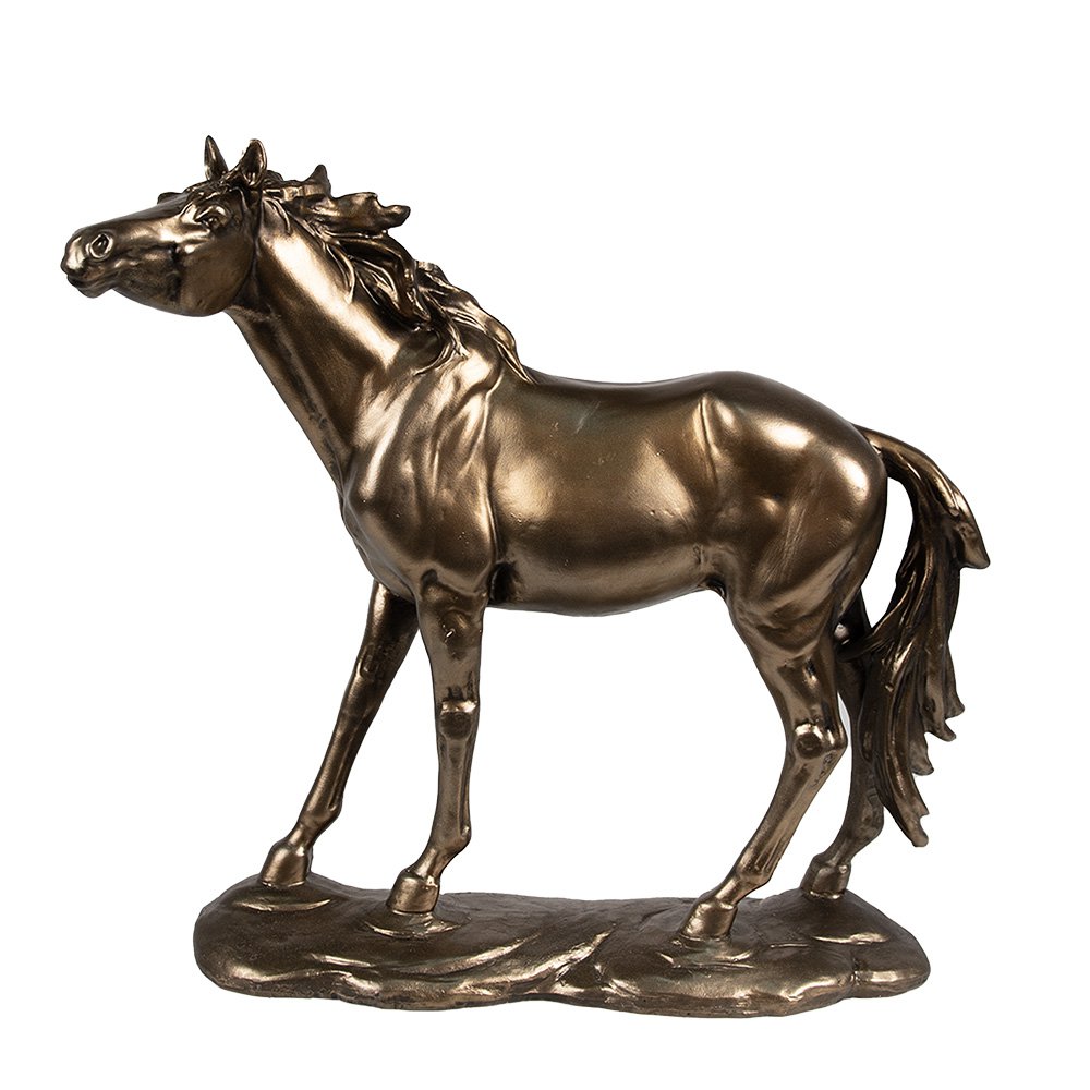 Decoratie Beeld Paard 34x10x32 cm Bruin Polyresin