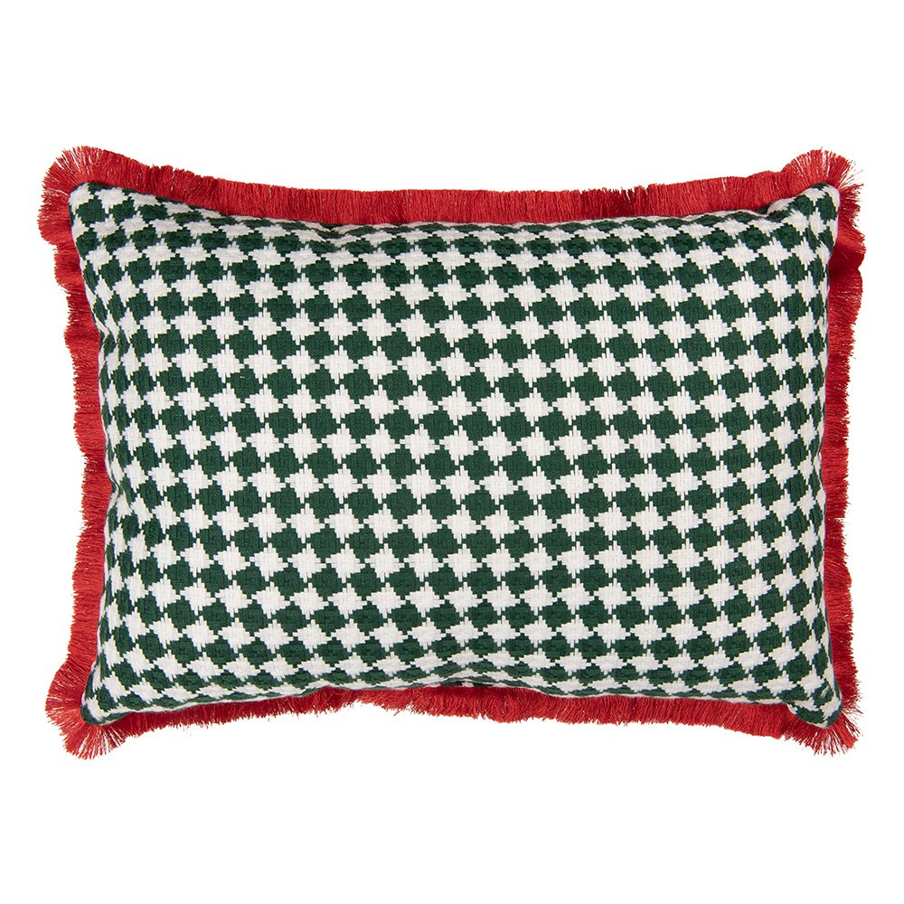 Sierkussen 50x30x4 cm Rood Polyester Kerst