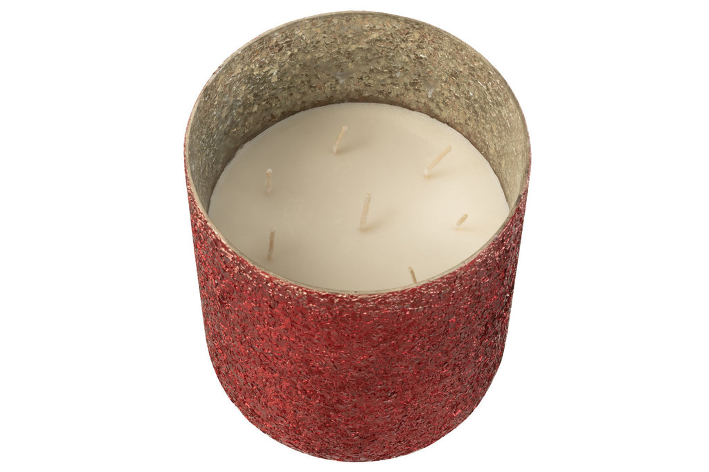J-Line geurkaars Luxuria - Berry Bliss - glas - rood - XL - 120U