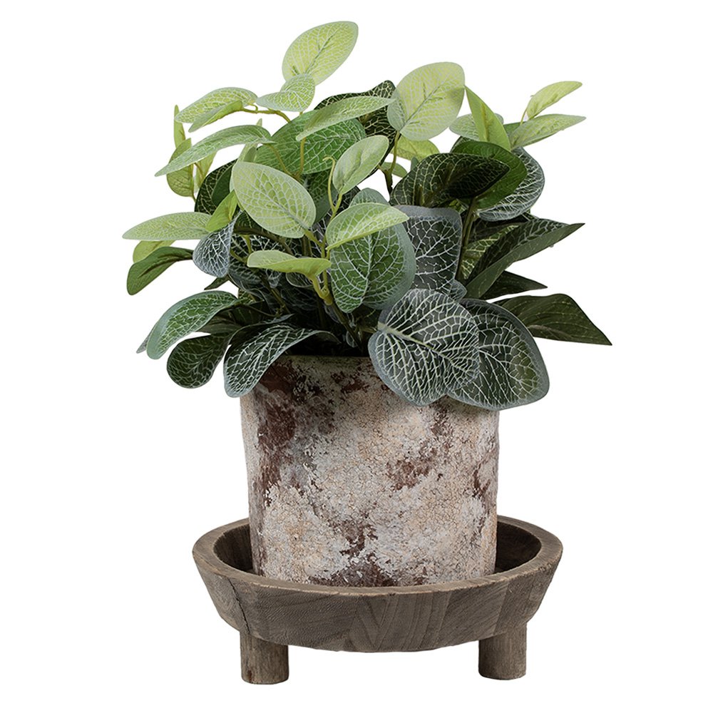 Decoratie schaal Ø 22x7 cm Bruin Hout