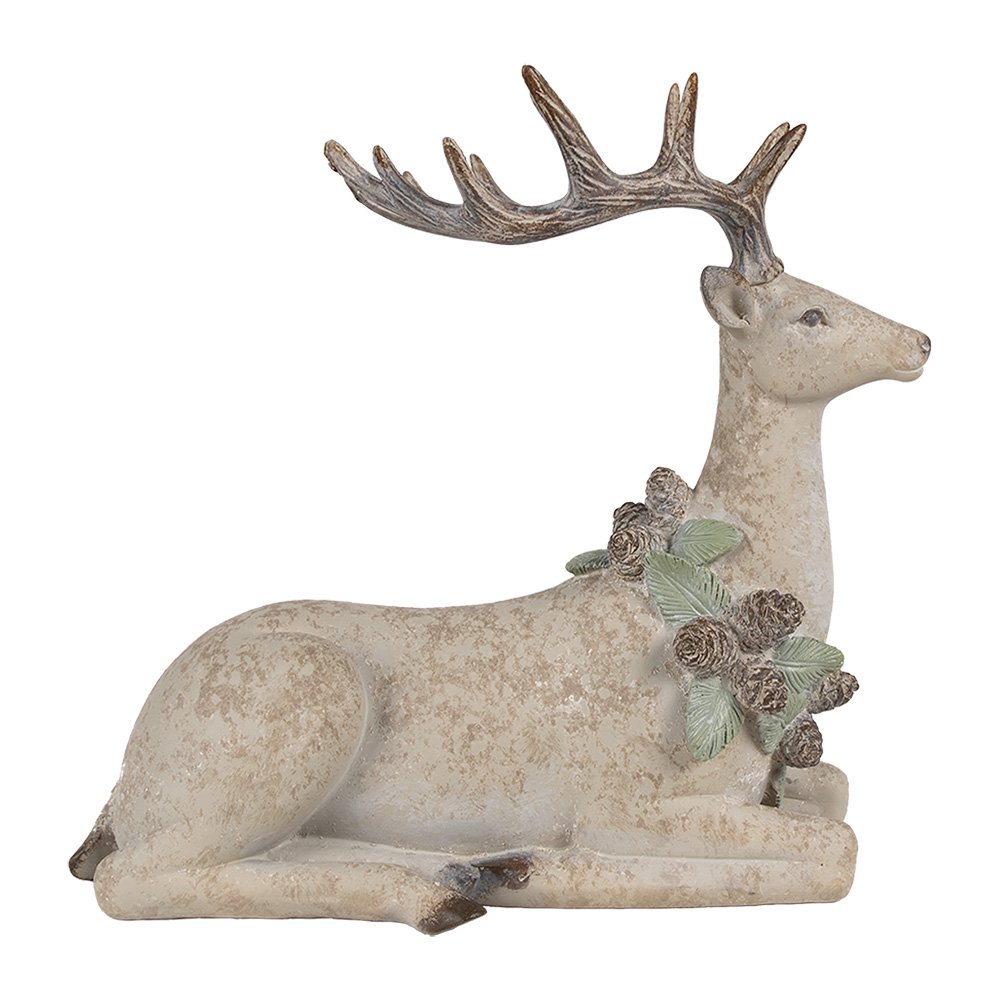 Decoratie Beeld Hert 31x16x29 cm Bruin Kunststof