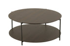 J-Line salontafel Rond - hout/metaal - donkerbruin - small