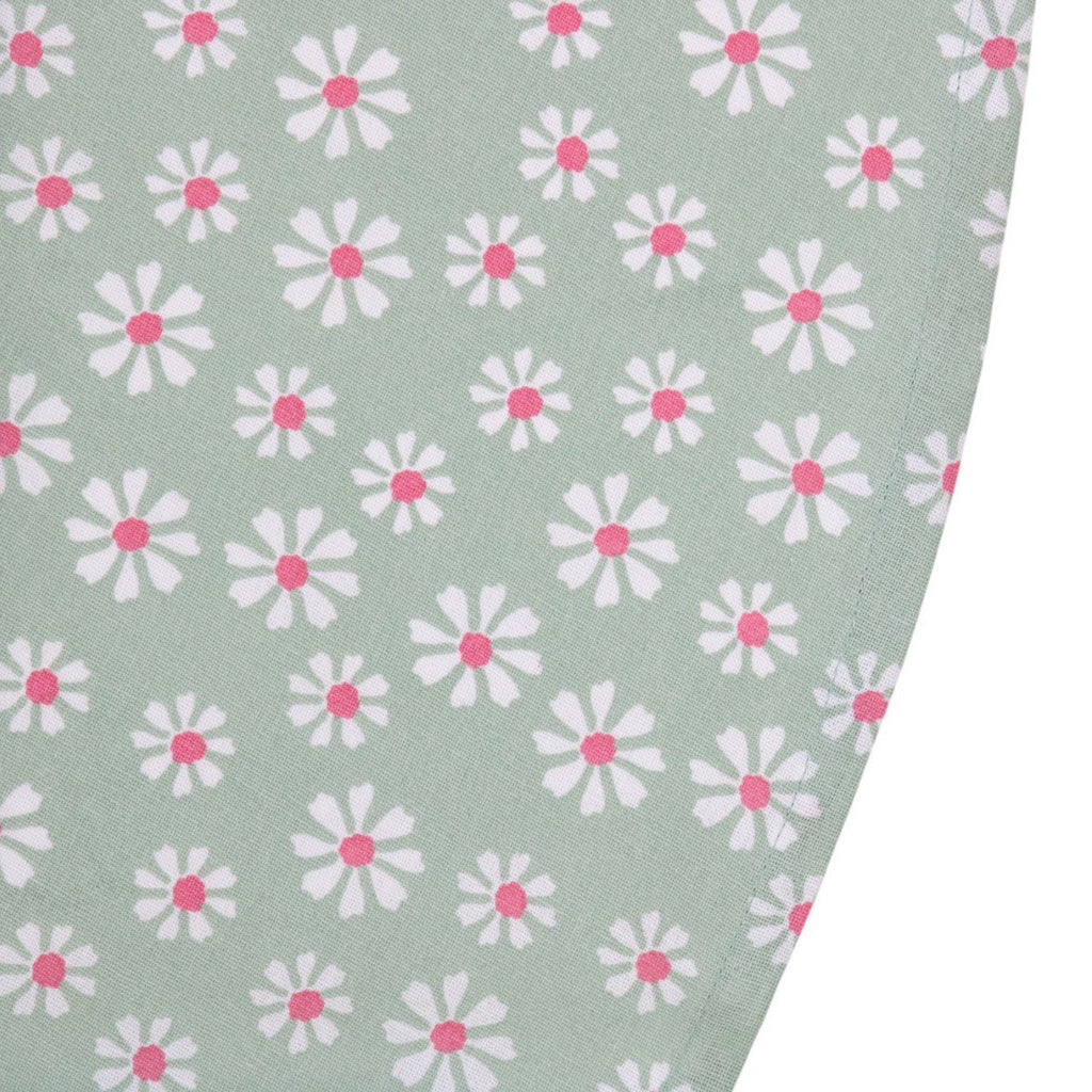 Daisy Flowers Tafelkleed Textiel groen rond 160cm