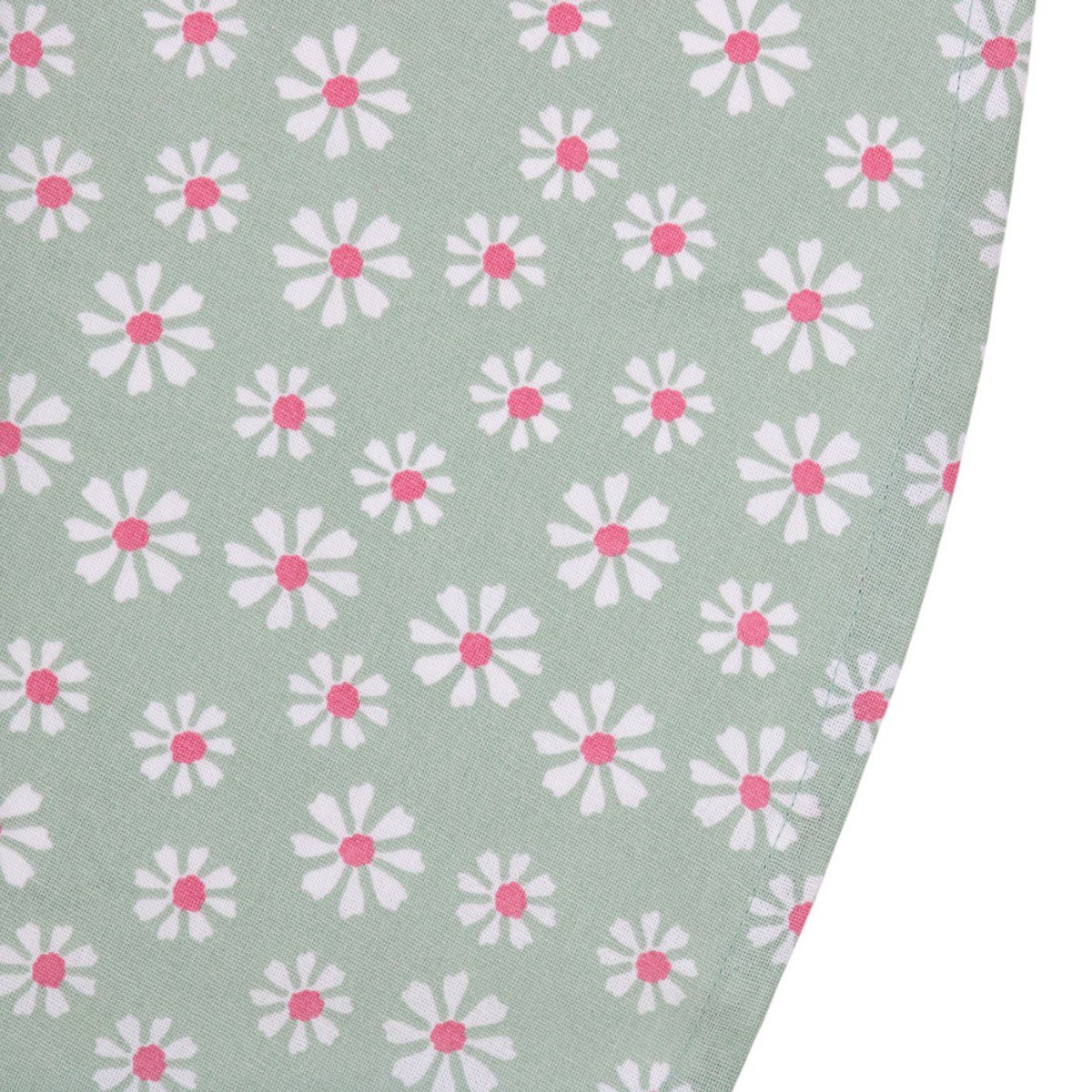 Daisy Flowers Tafelkleed Textiel groen rond 160cm