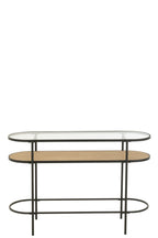 J-Line console - ijzer - naturel/zwart
