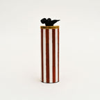 Decoratieve Kaarsenhouder - Rood Wit - Gestreept