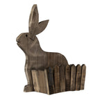 Bloempot 31x12x36 cm Bruin Hout Konijn Bloempot Binnen