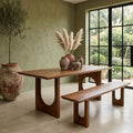 Bullnose Chamfered mangohouten eettafel mix