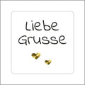 Liebe Grusse - wensetiket - rol van 500 stuks