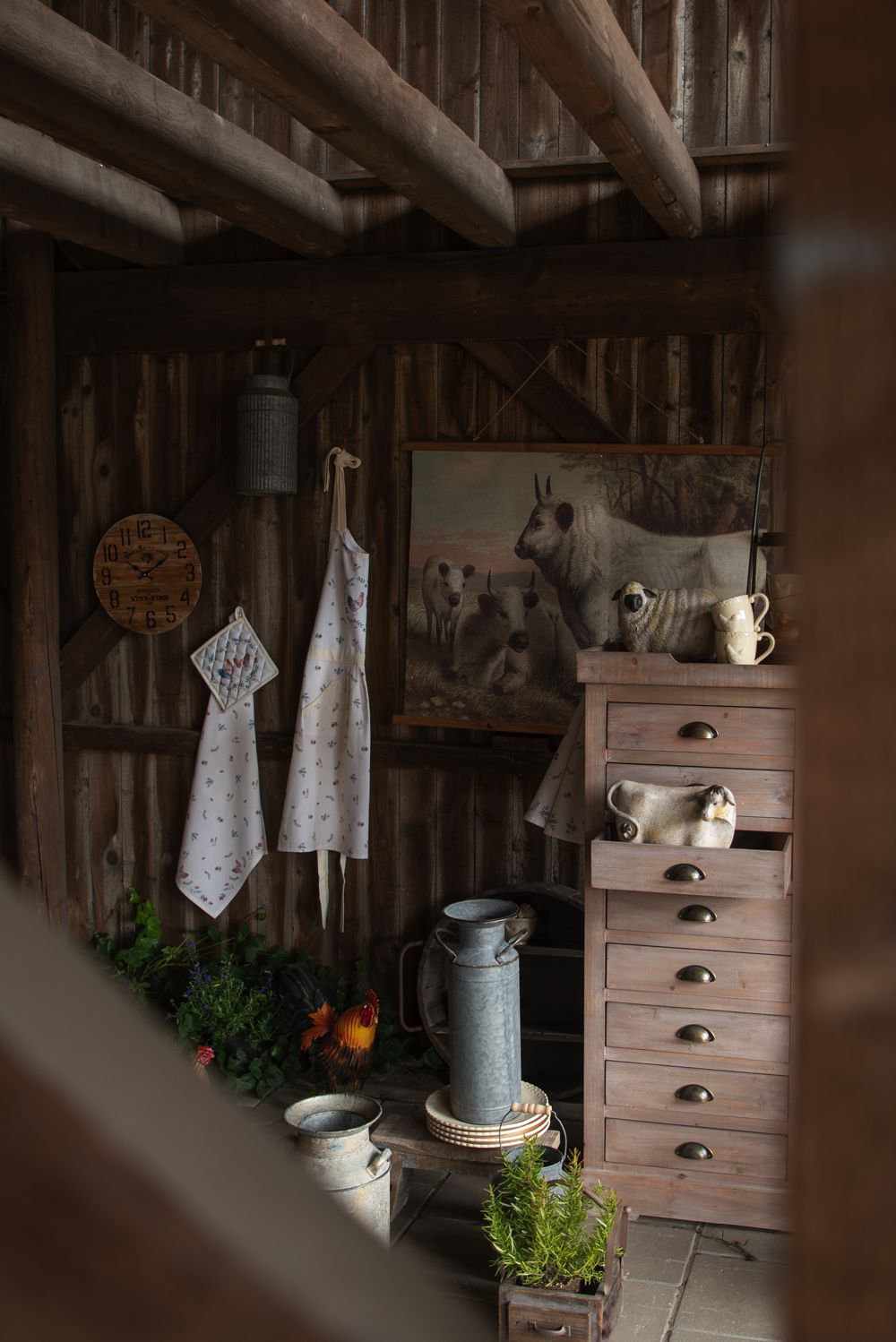 Dinerbord Ø 26 cm Beige Keramiek Kip Eetbord