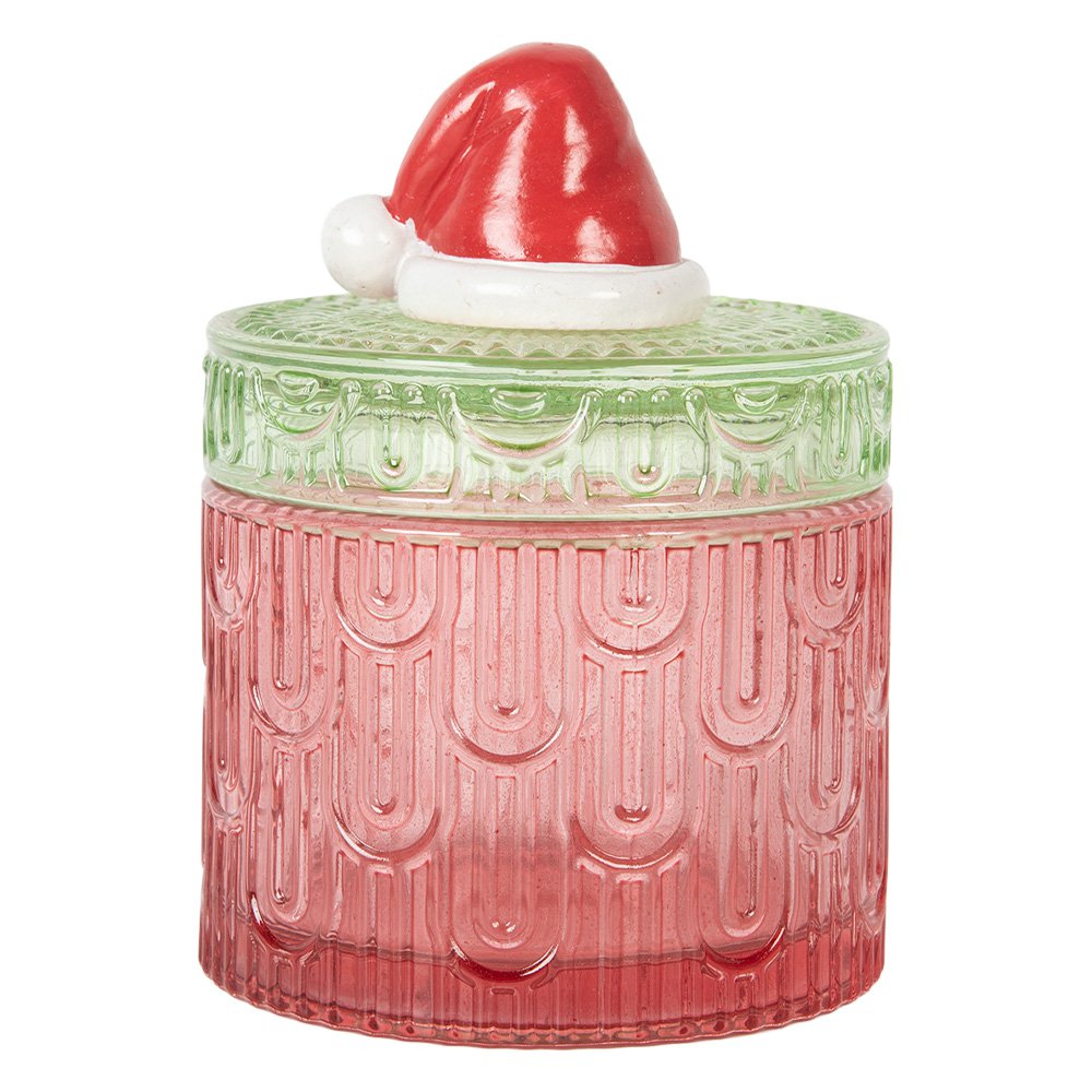 Voorraadpot Ø 9x12 cm Rood Glas