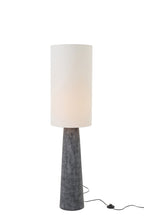 J-Line vloerlamp Ava - glas - zwart/wit - M