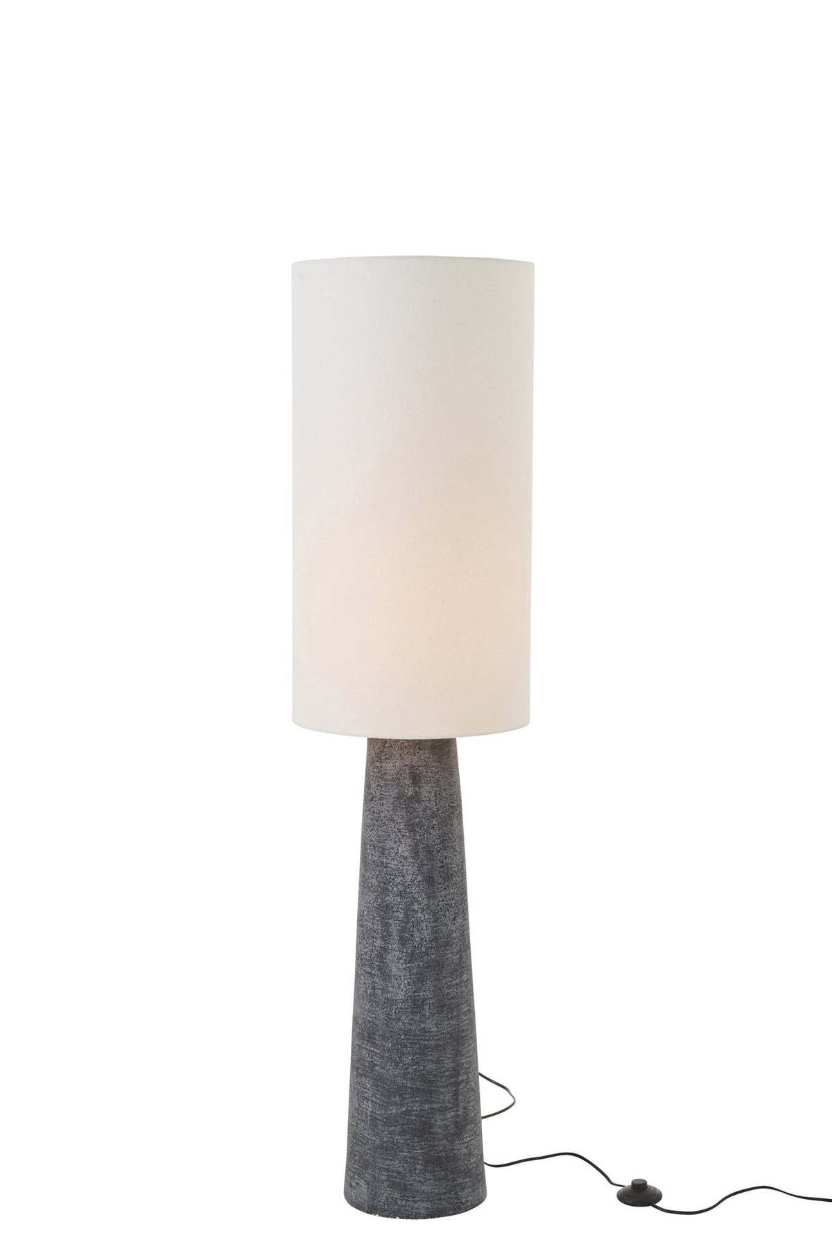 J-Line vloerlamp Ava - glas - zwart/wit - M