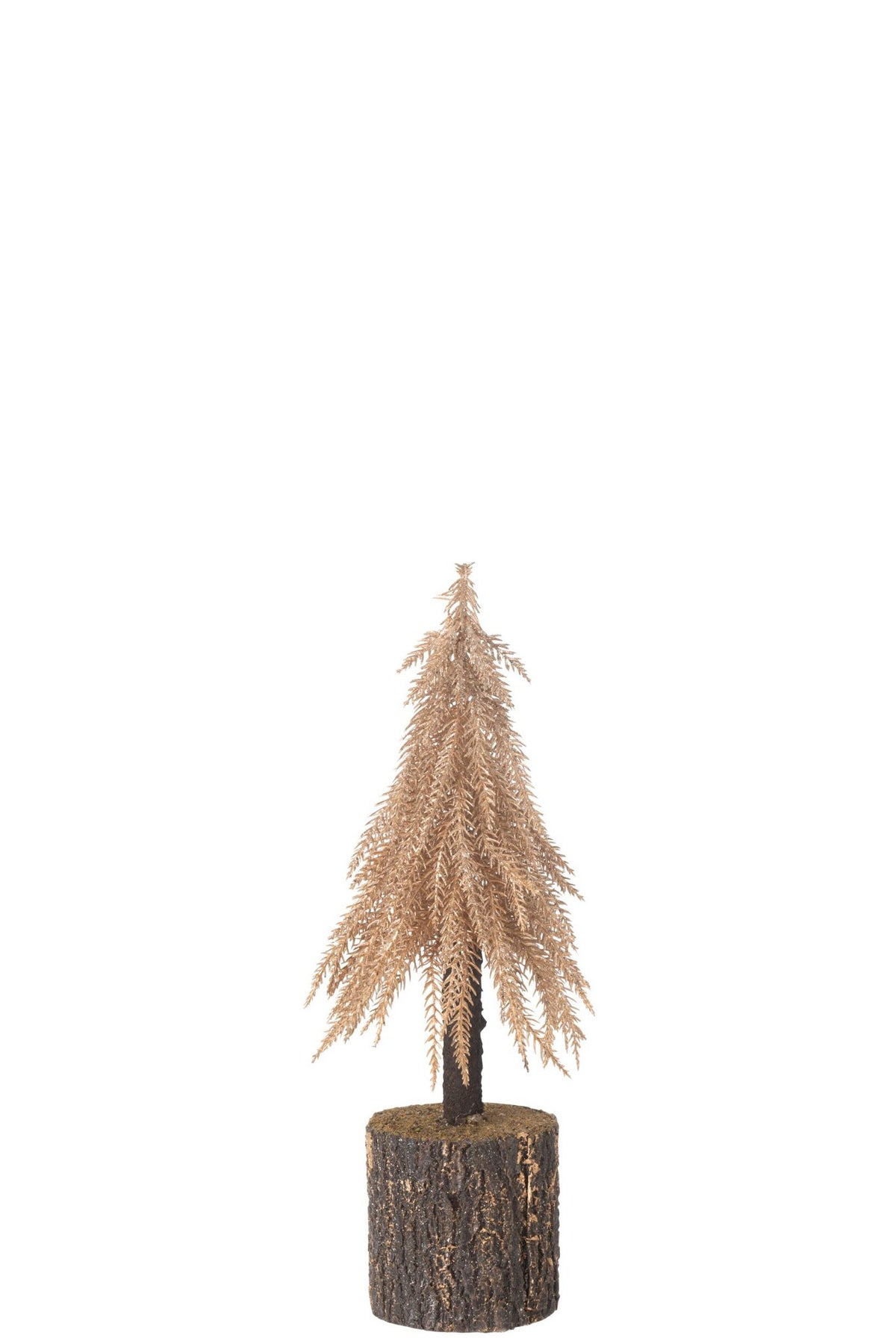 J-Line decoratie Kerstboom - kunststof - koper - small