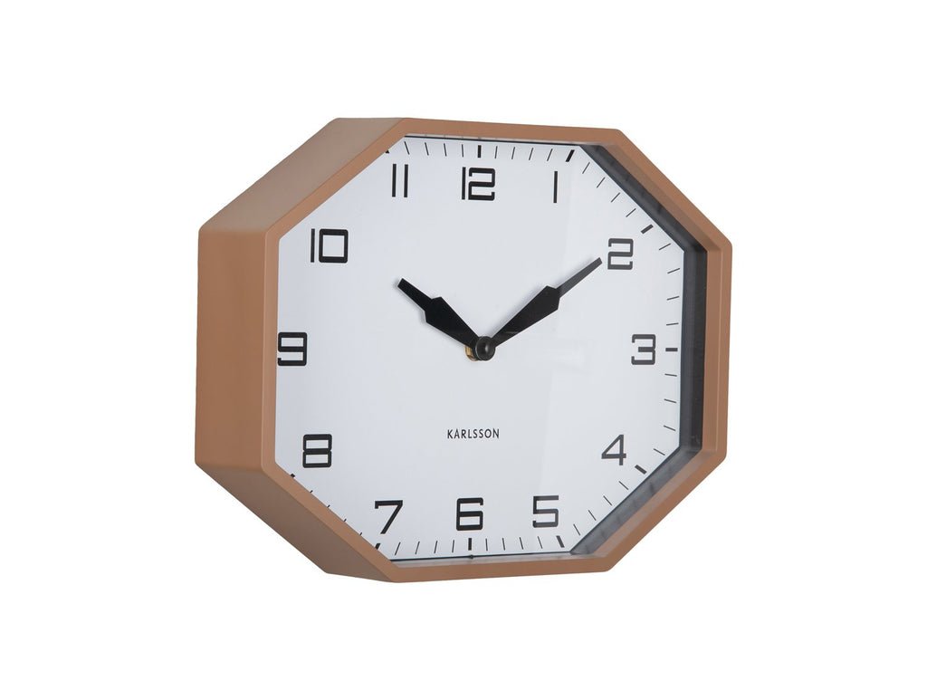 Wandklok moderne fabriek achthoek