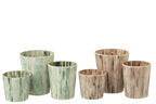 J-Line geurkaars Noa - Seaside Bliss - glas - lichtblauw - large - 75U