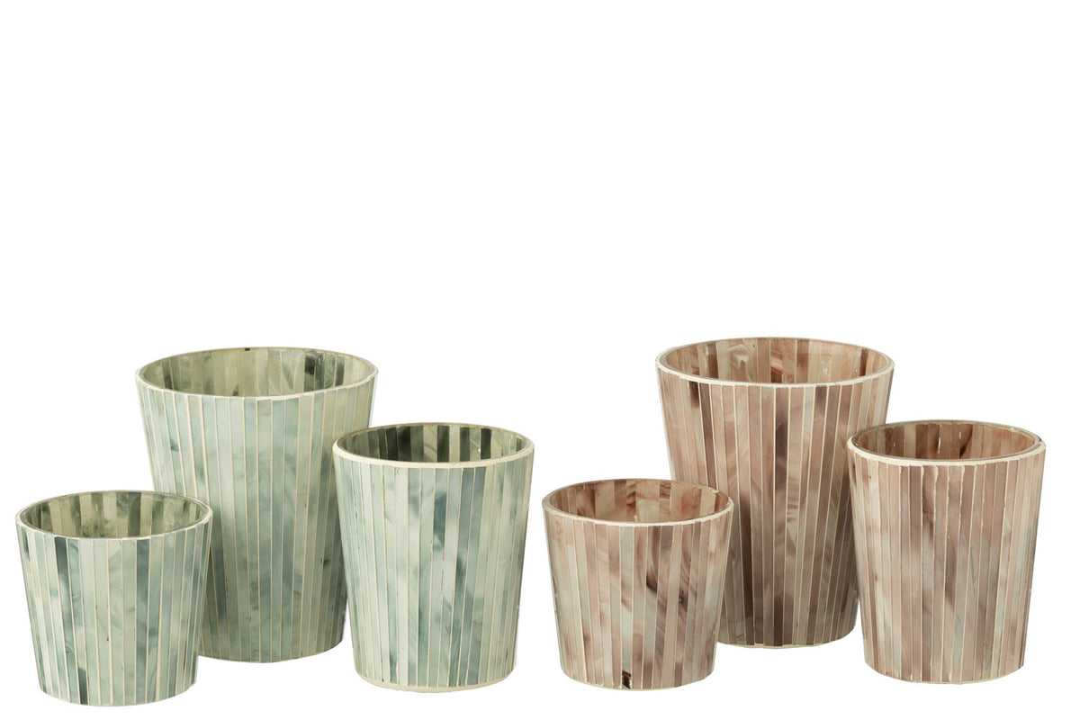 J-Line geurkaars Noa - Seaside Bliss - glas - lichtblauw - large - 75U