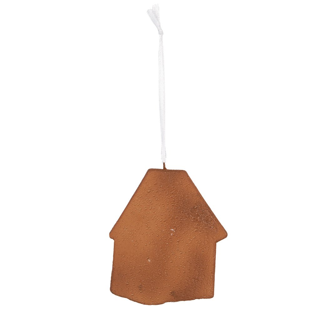 Kersthanger Gingerbread house 9x1x10 cm Roze Kunststof