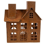 Decoratie Beeld Huis 17x9x22 cm Bruin Metaal