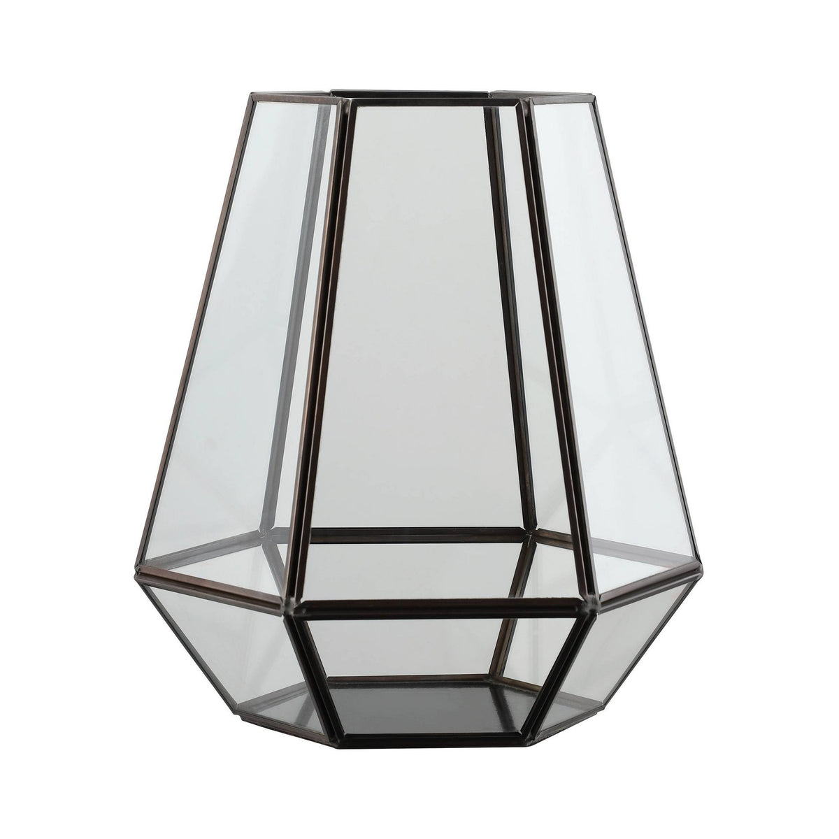 Windlicht Ambatobe Zwart 17x14x19cm