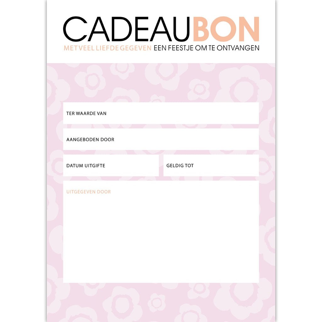 Cadeaubonnen Retro Flowers – 25 stuks