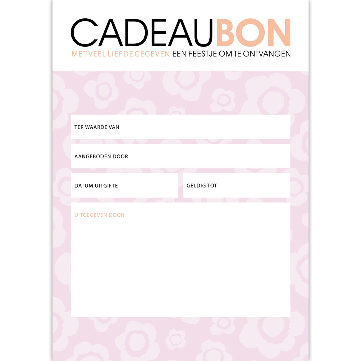 Cadeaubonnen Retro Flowers – 25 stuks