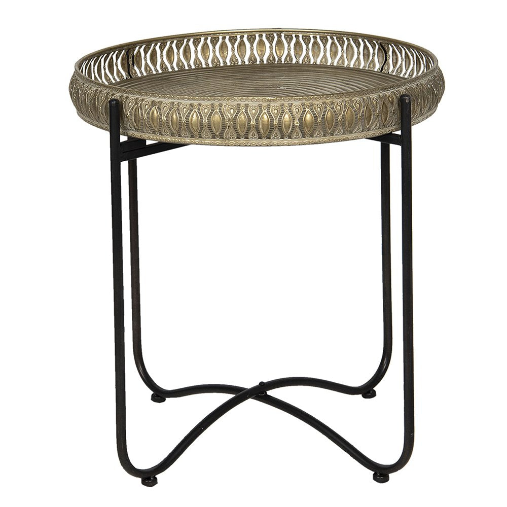 Bijzettafel Ø 49x52 cm Koperkleurig IJzer