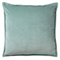 Nederlands decor Caith - Decoratief kussen 50x50 cm - 100% katoenen velours - Jadeite - lichtgroen