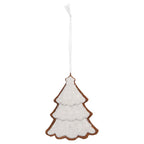 Kersthanger Kerstboom 9x1x10 cm Wit Kunststof