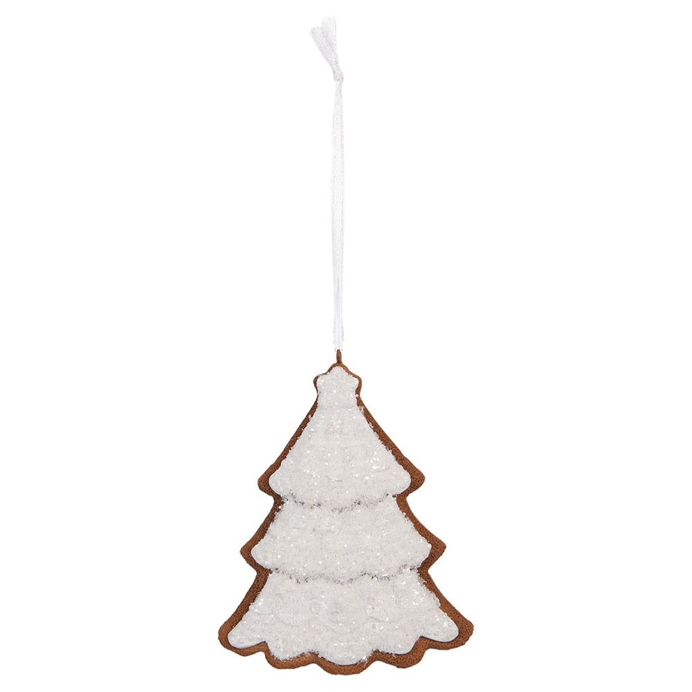 Kersthanger Kerstboom 9x1x10 cm Wit Kunststof