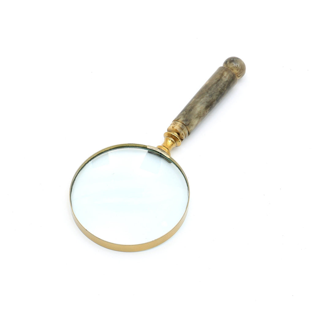 Klassiek - Vergrootglas - Bruin handvat - Goudkleurige afwerking