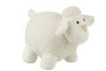 J-Line deurstopper Schaap - polyester - wit - H31 cm - 1,8 kg