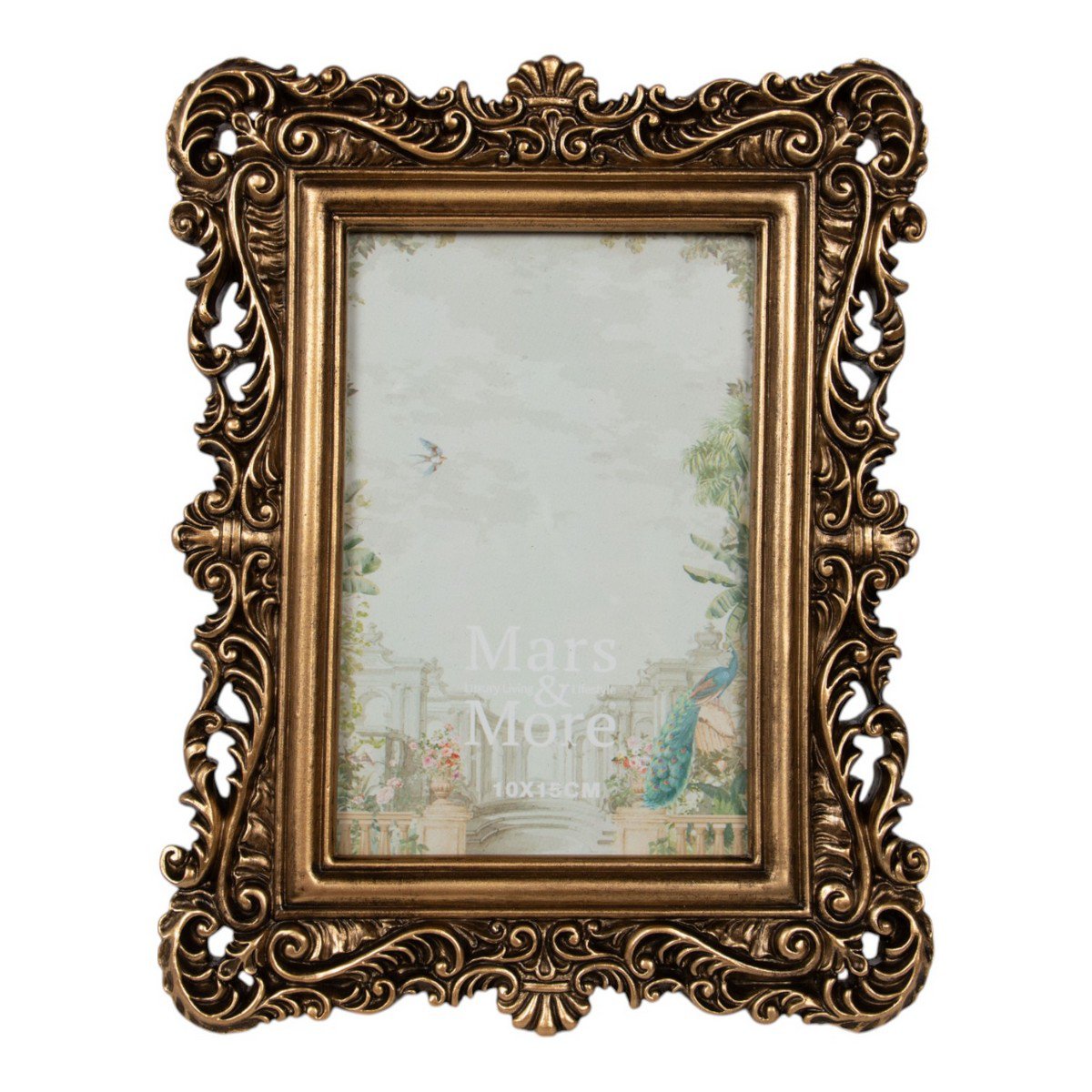 Fotolijst rechthoek elegant hars goud 17,5x1,6x22,2cm