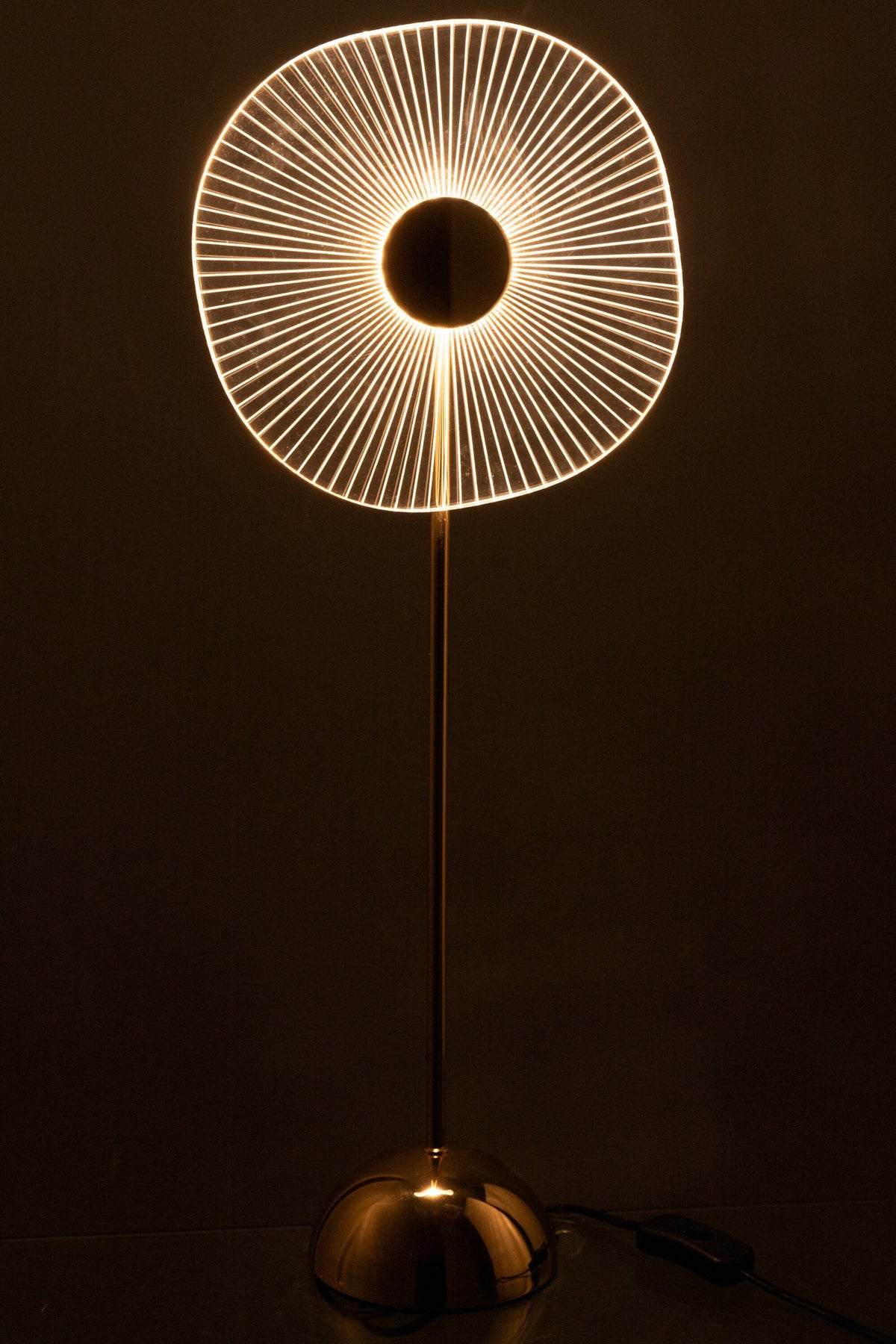 J-Line Tafellamp Led Bloem Metaal/Plastiek Goud Large