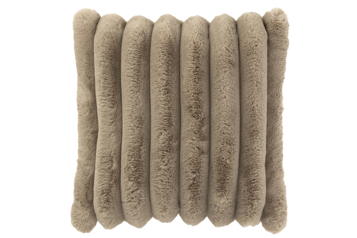 J-Line Kussen Groot Corduroy Polyester Taupe