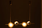 J-Line hanglamp Yuks 4 Lampen - staal - gou