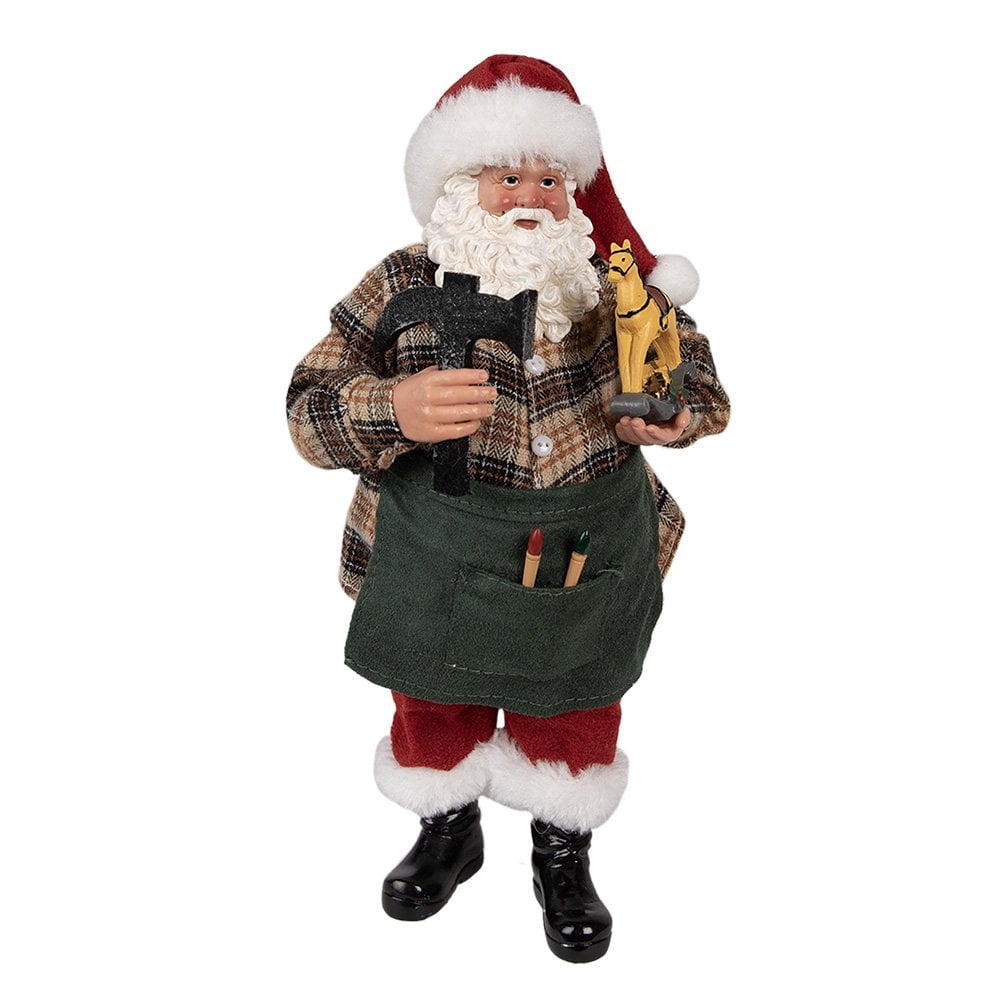 Decoratie kerstman 16x8x28 cm