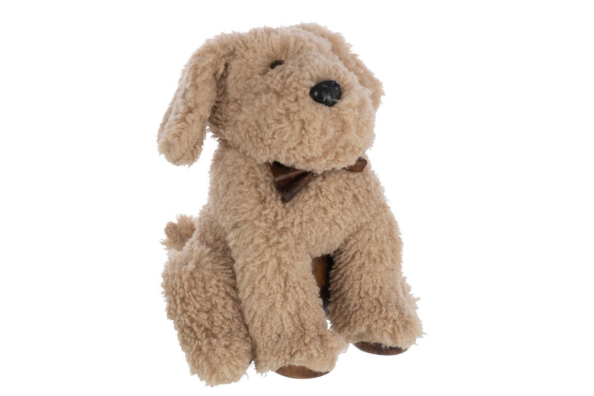 J-Line deurstopper Hond - polyresin - beige