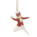 Kersthanger Notenkraker 11 cm Rood Wit Polyresin Kerstboomversiering