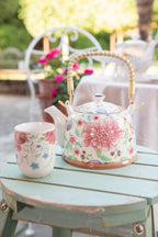 Mok 100 ml Roze Porselein Bloemen Theemok