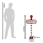 Kerst Tekstbord Sign 46x18x110 cm Rood Wit Metaal