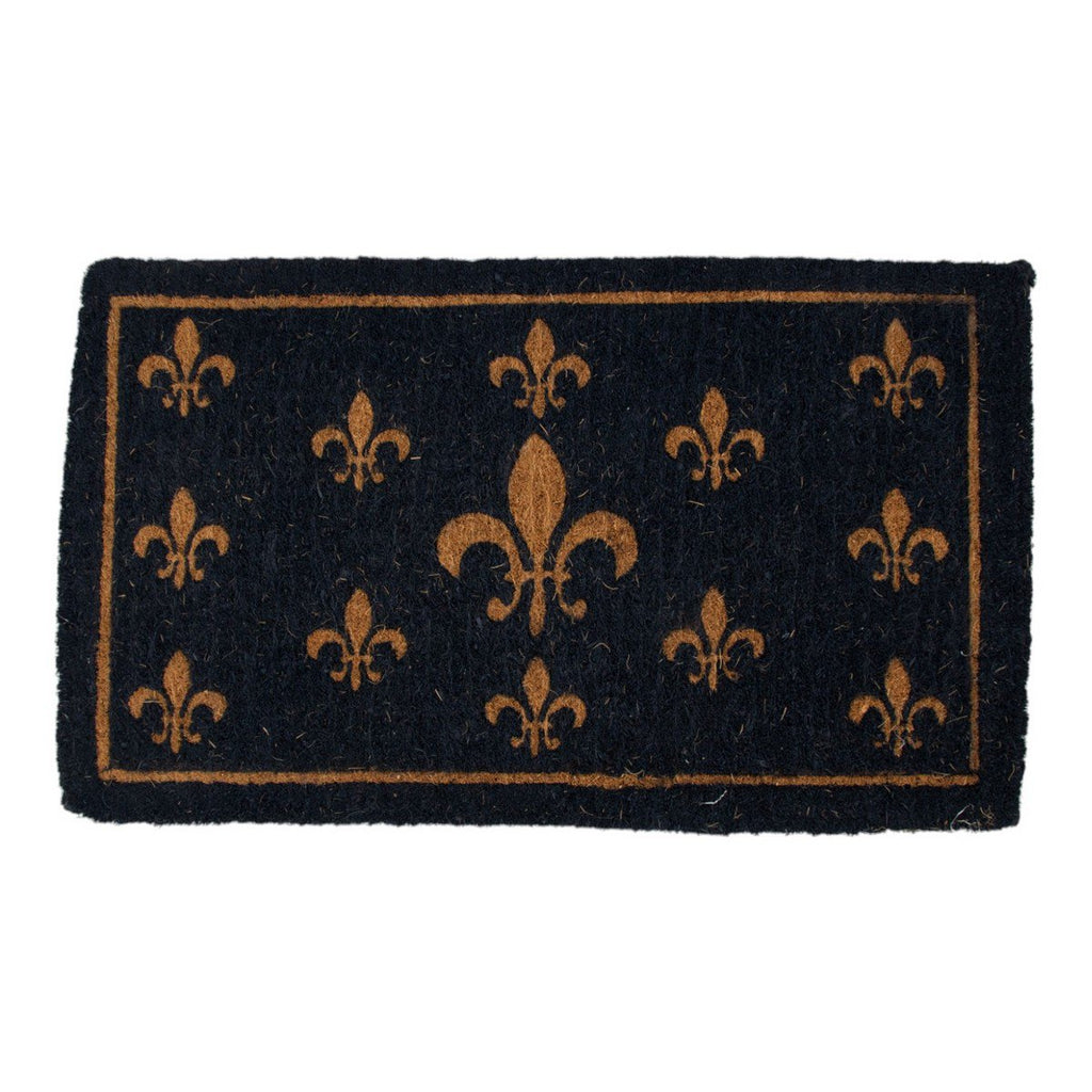 Kokosmat handgeweven franse lelie donkerblauw 75cm