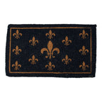 Kokosmat handgeweven franse lelie donkerblauw 75cm
