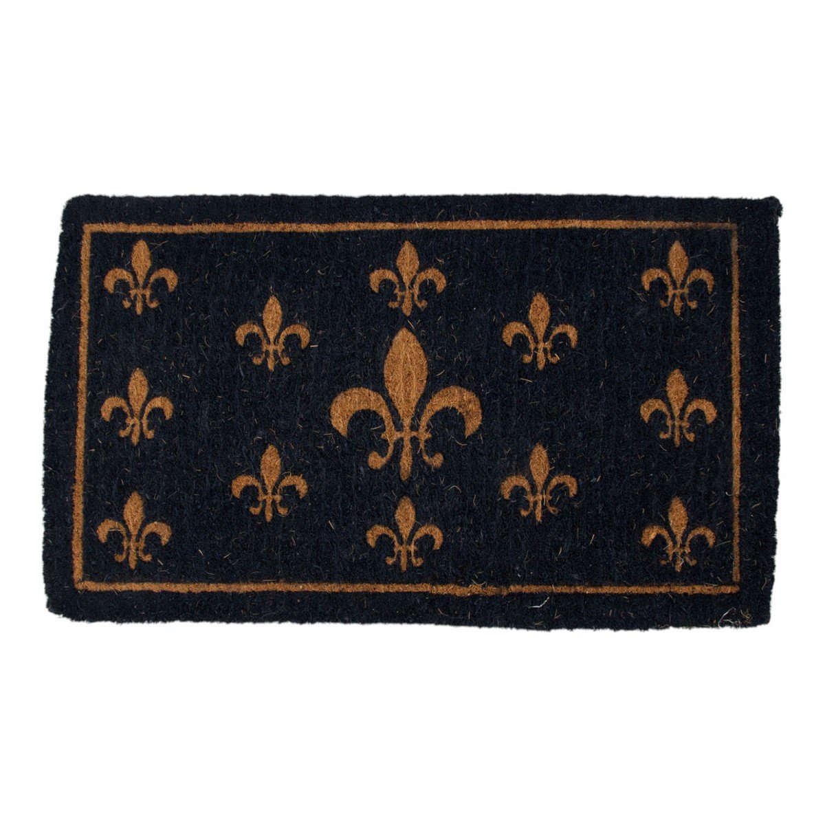 Kokosmat handgeweven franse lelie donkerblauw 75cm