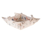 Broodmand 35x35x8 cm Beige Blauw Katoen Kip en Haan Cadeau Keuken