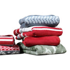Plaid herten rood grijs 130x180cm