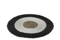 J-Line vloerkleed - kunststof - wit/zwart - S