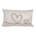 Kussenhoes 30x50 cm Beige Groen Polyester Harten Sierkussenhoes