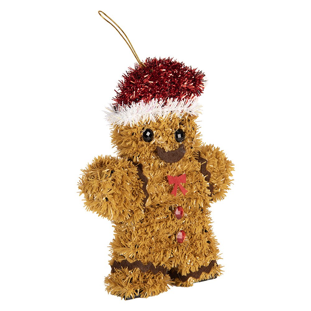 Kersthanger Gingerbread man 12x3x16 cm Bruin Kunststof